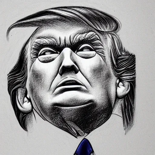 Prompt: anatomical drawing of Donald Trump