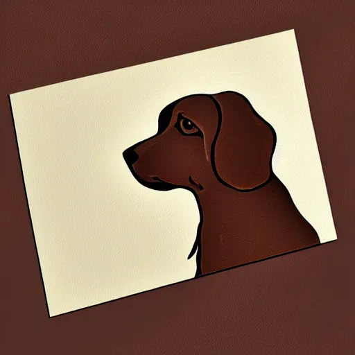 Prompt: painting of a brown and white sprocker spaniel pub logo