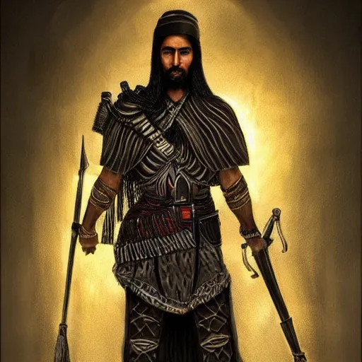 Prompt: “ full body, afghan warrior, an afghan male type, standing in - front of god ’ s house, highly intricate detailed, light and shadow effects, intricate, highly detailed, digital painting, art station, concept art, smooth, sharp focus, illustration, advanced digital art, atmospheric lighting, detailed face, 8 k, hq ”