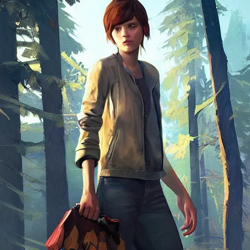 Image similar to jamie fox, style game square enix life is strange remake, trending on artstation, painted by greg rutkowski, render with game the last of us parte ii details