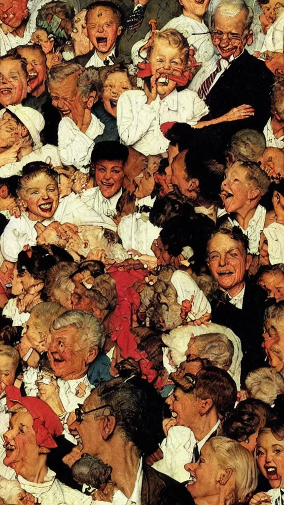 Image similar to happiness by Norman Rockwell