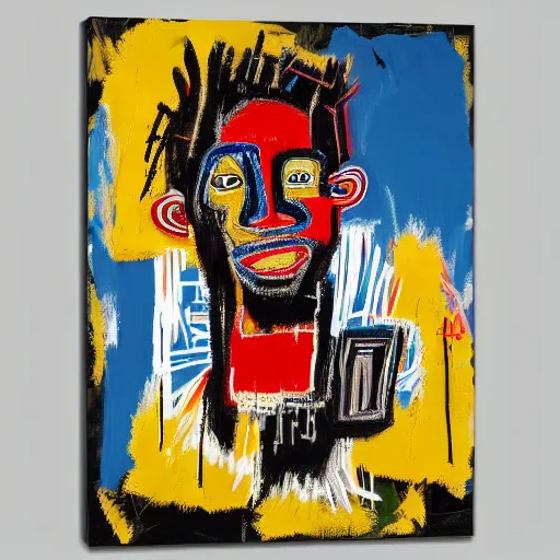 Prompt: A extremely highly detailed majestic hi-res beautiful immaculate head and shoulders painting of a strong black african man by Jean-Michel Basquiat, 8k, high textures, hyper sharp, insanely detailed and intricate, super detailed, 8k HDR high quality