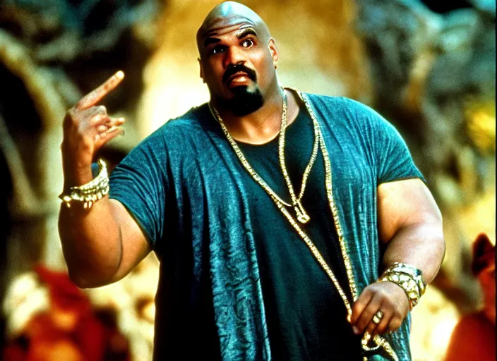 Image similar to film still of sinbad as kazaam in the movie kazaam 1 9 9 6