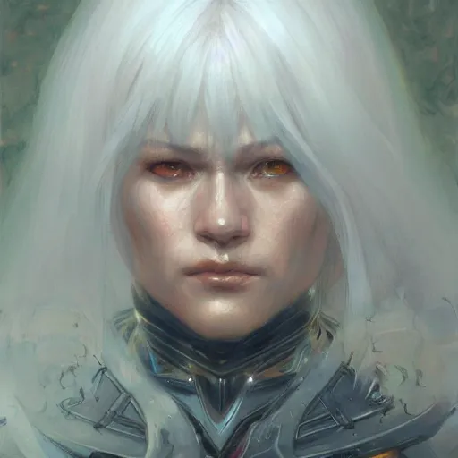 Prompt: Griffith, closeup fantasy character portrait art by Donato Giancola, Craig Mullins, digital art, trending on artstation