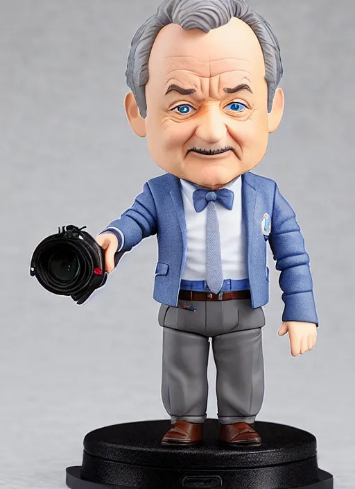 Image similar to bill murray, an nendoroid of bill murray figurine, realistic face, detailed product photo