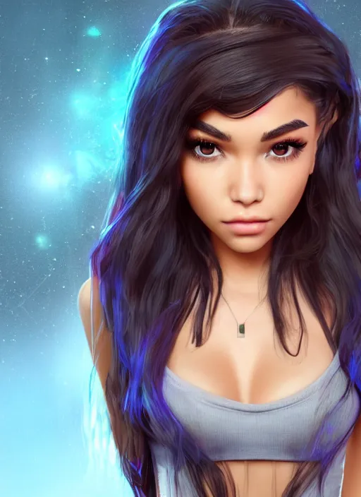 Image similar to Madison Beer as a video game character, digital art, unreal engine, unreal engine render, blender render, render, 4k, coherent