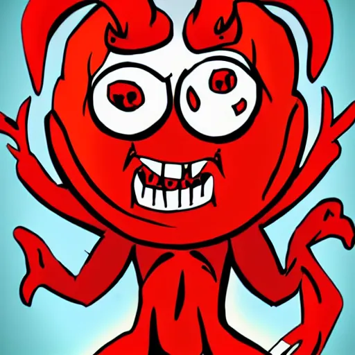 Prompt: red cartoon demon