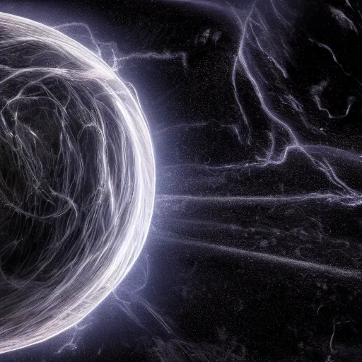 Image similar to maelstrom storm of sphere atoms, photorealistic, 4 k