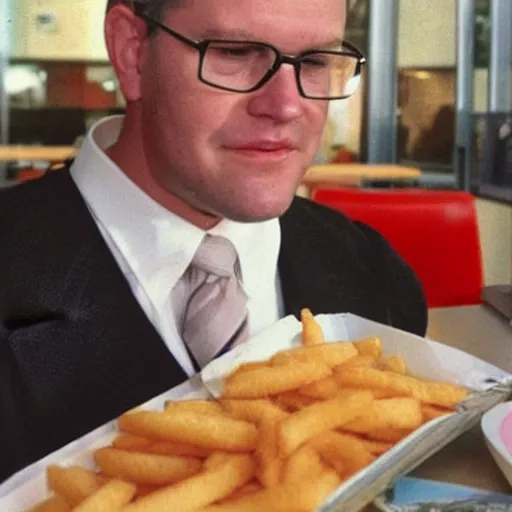 Prompt: scott morrison eating at mcdonalds in 1997