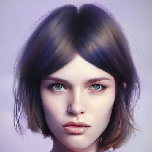 Prompt: woman, cute - fine - face, pretty face, oil slick hair, realistic shaded perfect face, extremely fine details, realistic shaded lighting, dynamic background, artgerm, 8 k ultra realistic, highly detailed, art by raphael lacoste, sylvain sarrailh, alena aenami, jeremy lipkin, michael garmash, ando tadao, kan liu