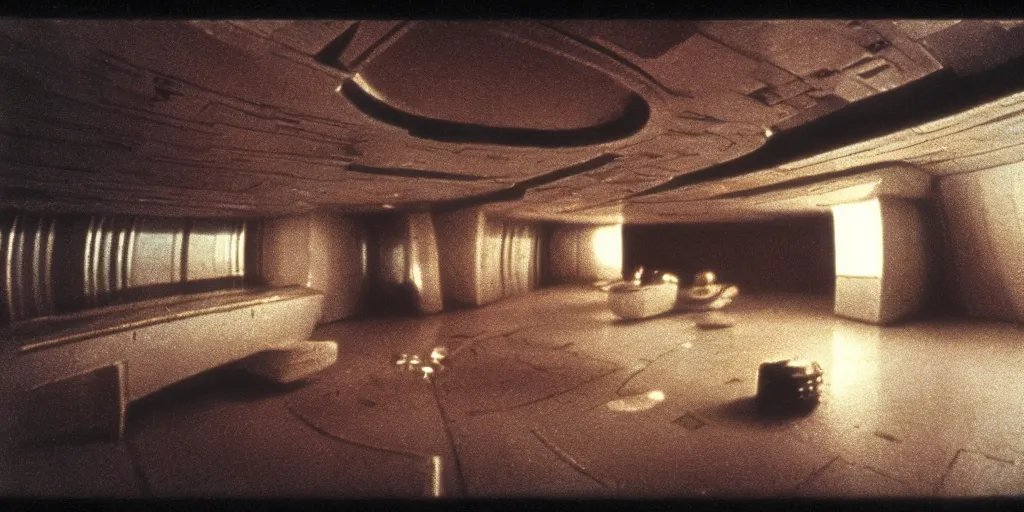 Image similar to detailed medium format photo, polaroid still from tarkovsky movie, interior of a 1 9 7 0's sci - fi film spaceship, haze, high production value, intricate details, 8 k resolution, hyperrealistic, hdr, photorealistic, high definition, tehnicolor, award - winning photography, masterpiece, amazing colors