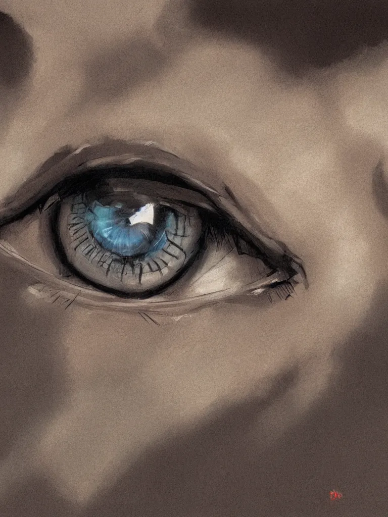 Image similar to eye contact by disney concept artists, blunt borders, rule of thirds