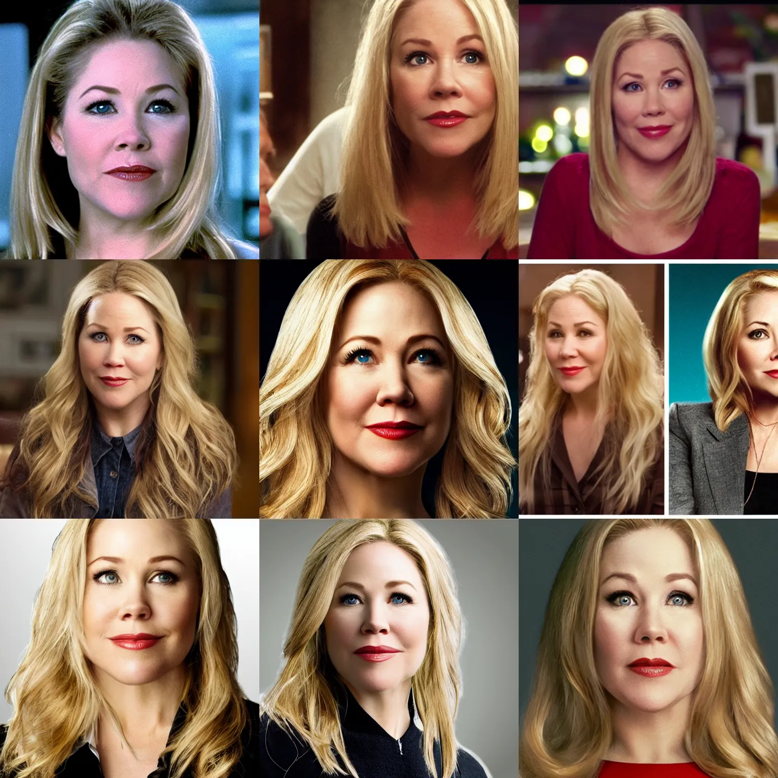 Prompt: apple with the head of christina applegate, ultra - realistic, anthropomorphization,