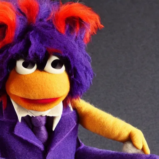 Image similar to billy preston ( 1 9 7 4 ) as a muppet. highly detailed felt. hyper real photo. 4 k.