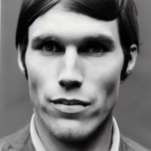 Prompt: A photograph portrait of Jerma985 with short-medium length hair a combover wearing early 1970s menswear in the early 1970s, taken in the early 1970s, grainy, taken on a 1970s Polaroid Camera, realistic, hyperrealistic, very realistic, highly detailed, very detailed, extremely detailed, detailed, digital art, trending on artstation, colorized photo