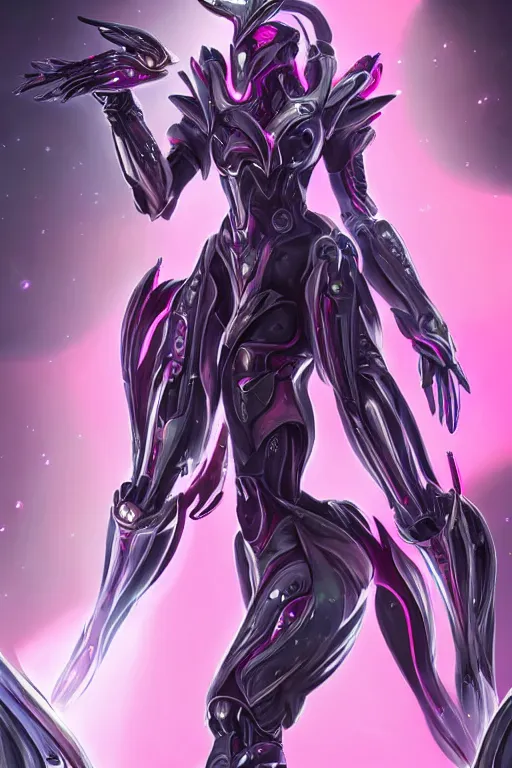 Prompt: galactic sized detailed elegant beautiful stunning quality giantess saryn prime warframe anthro mecha female dragon goddess, pink body, sleek metal head, sleek visor, smooth pink skin, sleek silver armor, bigger than galaxy, sharp paws, epic proportions, epic scale, epic size, warframe fanart, furry, dragon art, goddess, giantess, furaffinity, octane