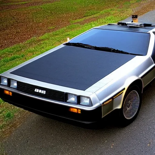 Prompt: delorean time machine