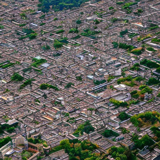 Image similar to small town seen from above by toru nakayama