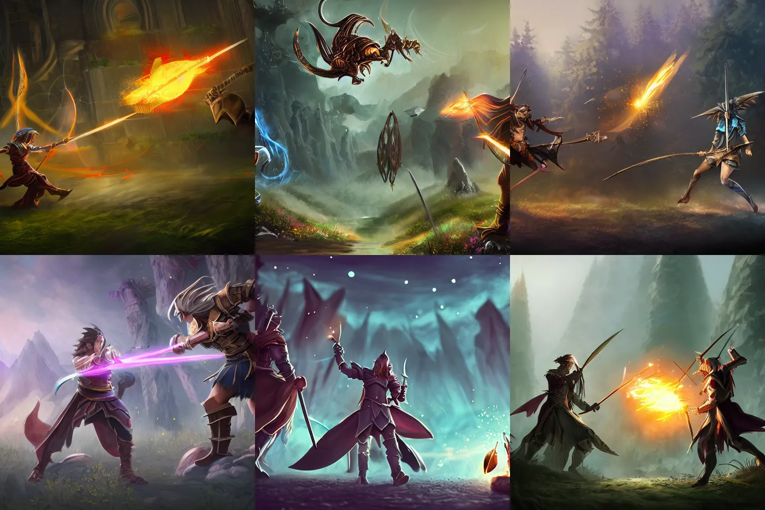 Epic Fantasy Duel Wizard Duel Trending On ArtStation Stable 