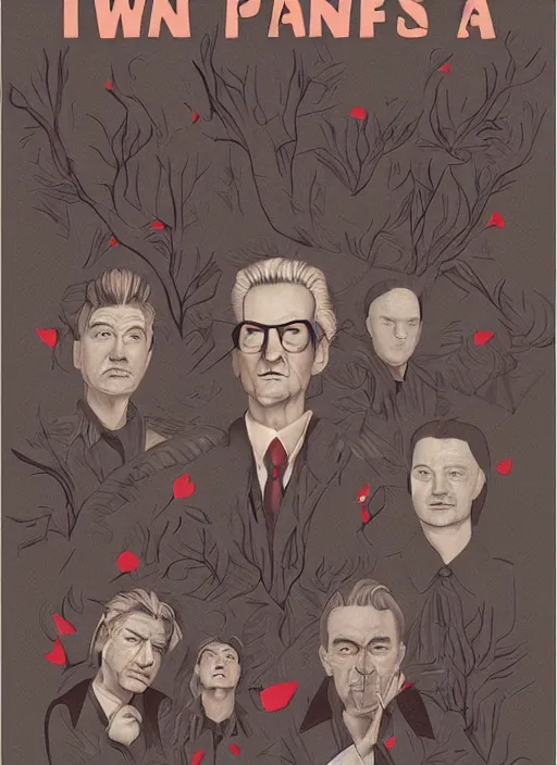 Image similar to Twin Peaks artwork by Owen Smith