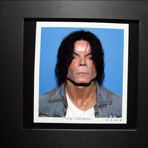 Image similar to dwayne the rock michael jackson, mugshot