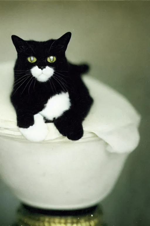 Prompt: photo of a black chantilly-tiffany cat