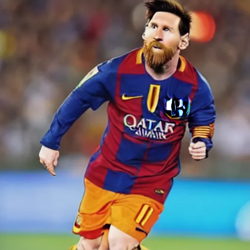 Image similar to lionel messi running like the flash harnessing the speed force