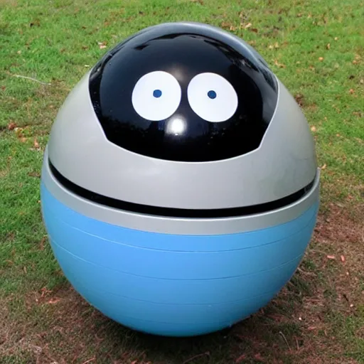 Prompt: funny spherical robot,