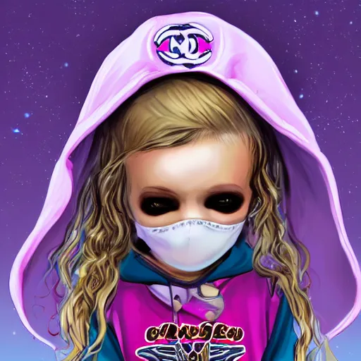 Prompt: baby Angel, baby cherub,wearing angel, face covered, Gucci, x logo, Chanel style , halo, ski mask, balaclava, face covered, wearing angel halo covered face, orange hoodie, hip hop, multiple golden necklaces, fantasy art apex fortnite Video game icon, 2d game art gta5 cover , official fanart behance hd artstation by Jesper Ejsing, by RHADS, Makoto Shinkai and Lois van baarle, ilya kuvshinov, rossdraws