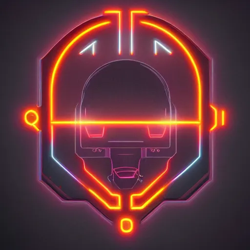 Image similar to A futuristic neon cyberpunk logo illustrated by Boyko Julia, trending on artstation, artstationHD, artstationHQ, 4k, 8k.