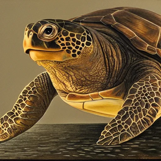 Image similar to portrait of mitch mcconnell as a turtle, martha greta kempton