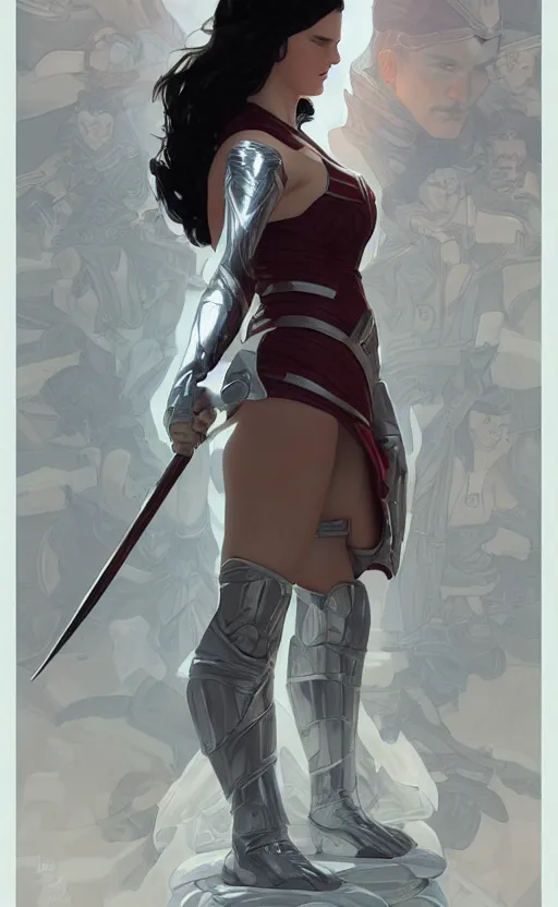 Image similar to lady sif, highly detailed, digital painting, artstation, standing, facing camera, concept art, smooth, sharp focus, illustration, art by artgerm and alphonse mucha, high definition digital art, dramatic lighting, in the style of ilya kuvshinov and Ross tran