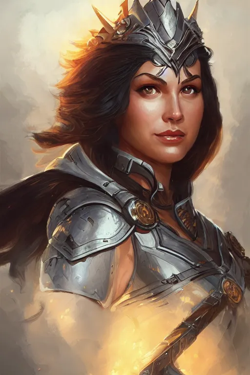 Image similar to amazon valkyrie athena, d & d, fantasy, portrait, highly detailed, headshot, digital painting, trending on artstation, concept art, sharp focus, illustration, art by artgerm and greg rutkowski and magali villeneuve