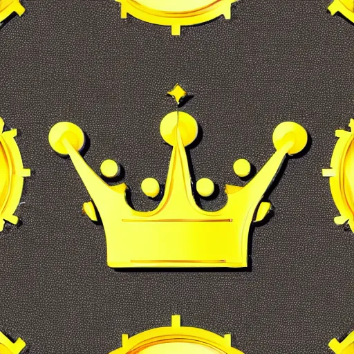 Prompt: gold armor and crown style of gaming emoji, vector art, white background, no watermark white background