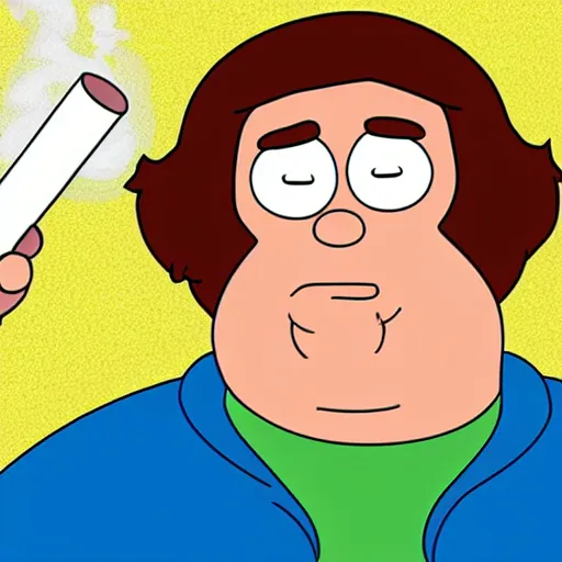 Image similar to brian from family guy smoking a joint