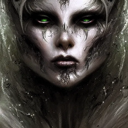 Image similar to kerli koiv as a earth elemental, darkwave, darksynth, concept headshot art, sharp, digital matte painting, art by luis royo, greg rutkowski, wlop, dramatic lighting, trending on artstation