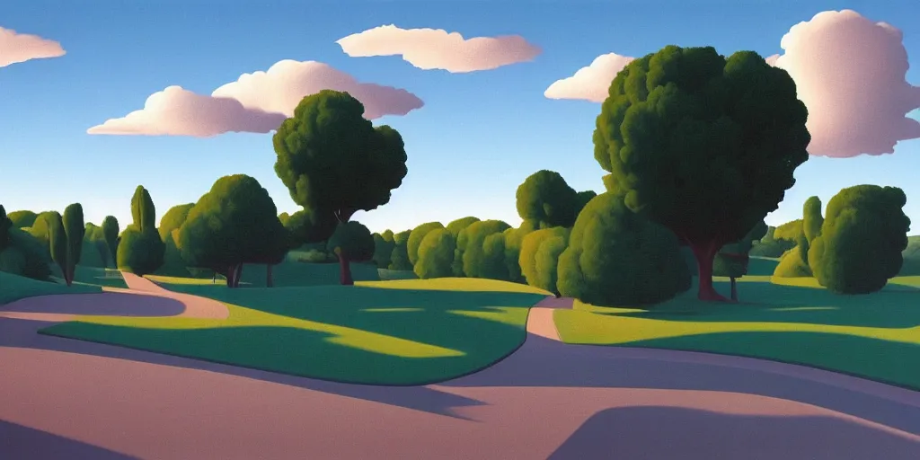 Image similar to they knew, blue sky, summer evening, kenton nelson