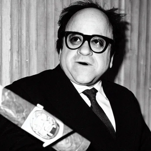 Image similar to Danny Devito smoking a cigar