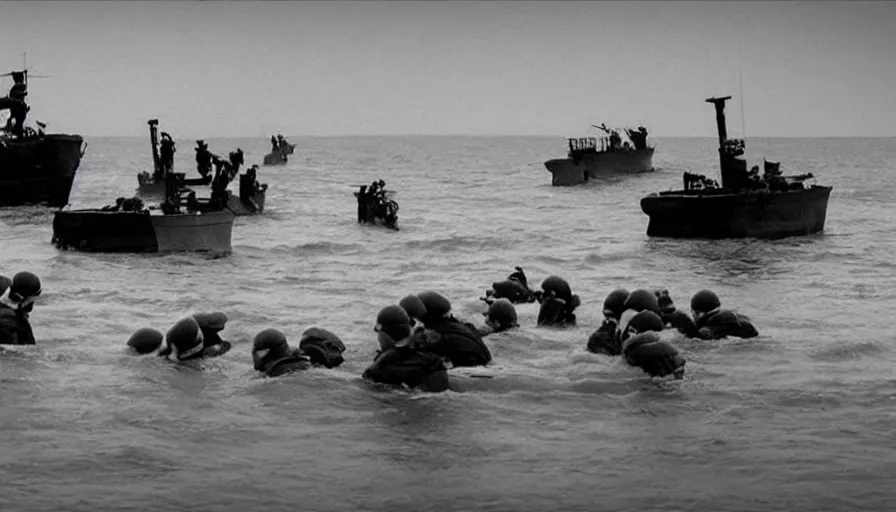 Prompt: “minions jumping out of boat into water on D-Day, 4k, cinematic, award winning”