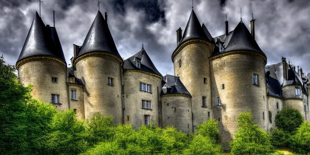 Prompt: an amazing award winning photo of the castle in Rennes-le-Chateau, very detailed and sharp, 4k hdr, cinematic masterpiece