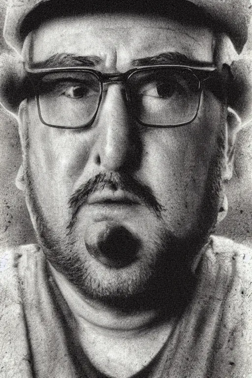 Image similar to nintendo mario, portrait, full body, symmetrical features, silver iodide, 1 8 8 0 photograph, sepia tone, aged paper, sergio leone, master prime lenses, cinematic