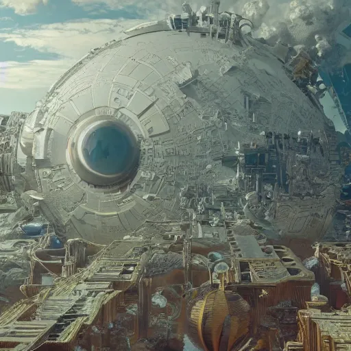 Image similar to the planet earth as a single cell bathing in the milk of gaia, procreation, overpopulation sci - fi steampunk, by james jean and moebius, highly detailed, 4 k, vray, 3 d, render.