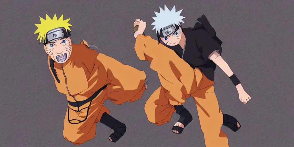 Image similar to naruto on konaha hill style of pixar