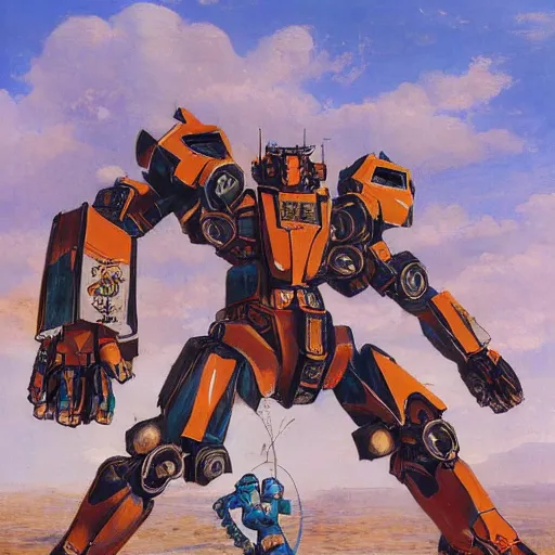 Prompt: humanoid tiger combat mecha in the style of vasily vereshchagin and evangelion