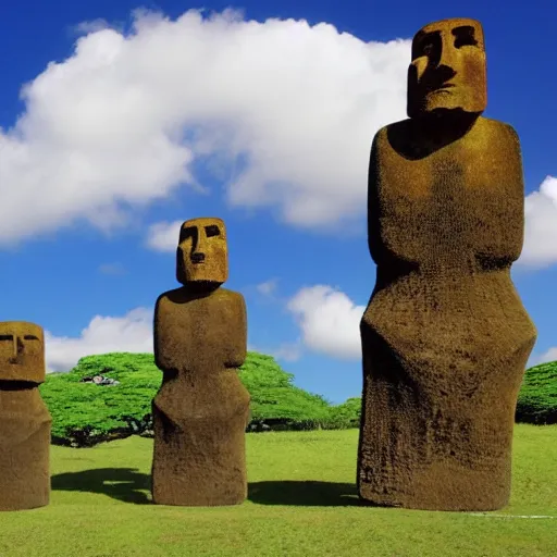 Prompt: moai, studio ghibli film