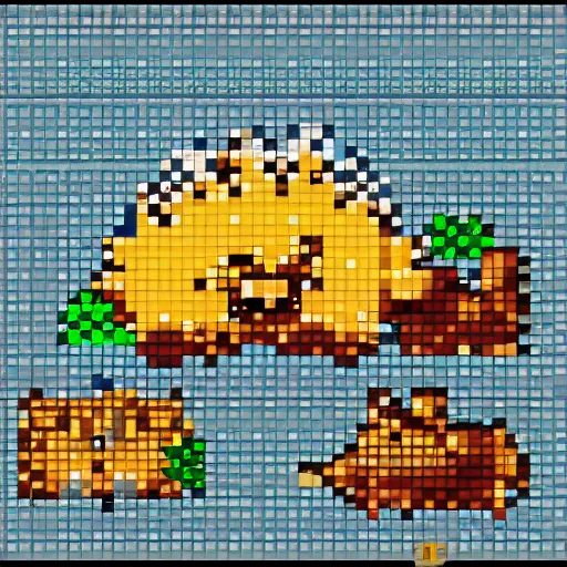 Prompt: game art hedgehog pixels sprite clean