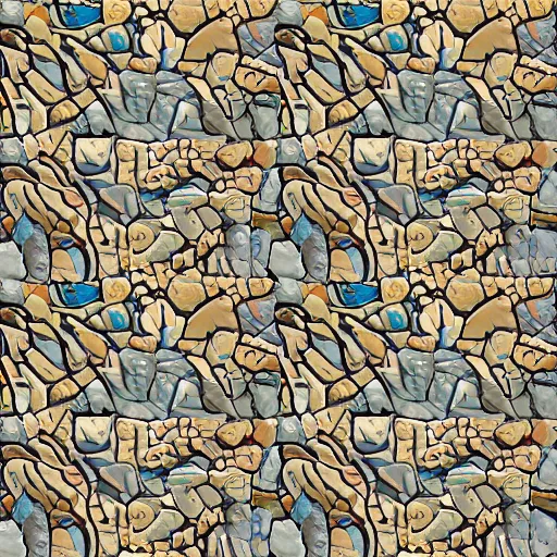 Image similar to stone floor texture, cartoon style, hand painted, tileable