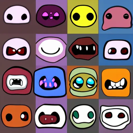 Image similar to binding of isaac monster icons