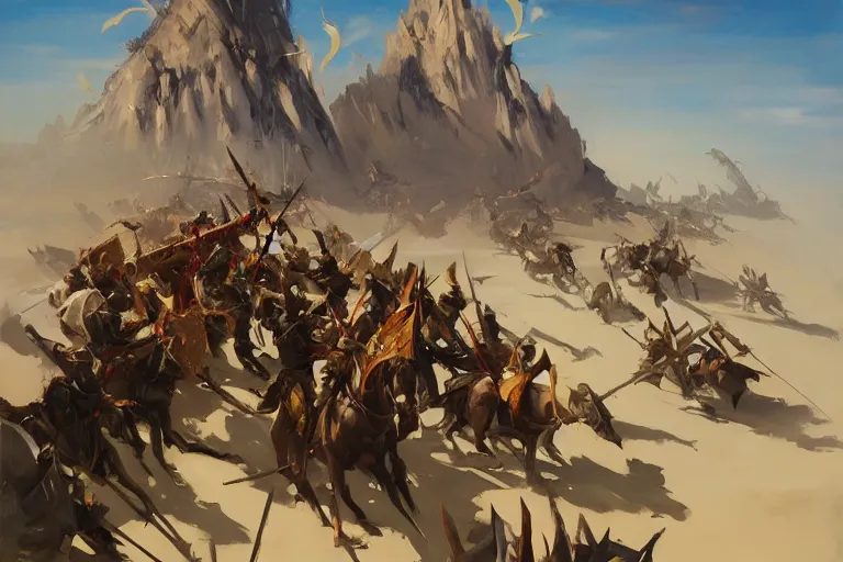 Image similar to greg manchess painting of a mountain of swords in the middle of an arena, profile picture, organic painting, sunny day, matte painting, bold shapes, hard edges, street art, trending on artstation, by huang guangjian, gil elvgren, ruan jia, randy vargas, greg rutkowski