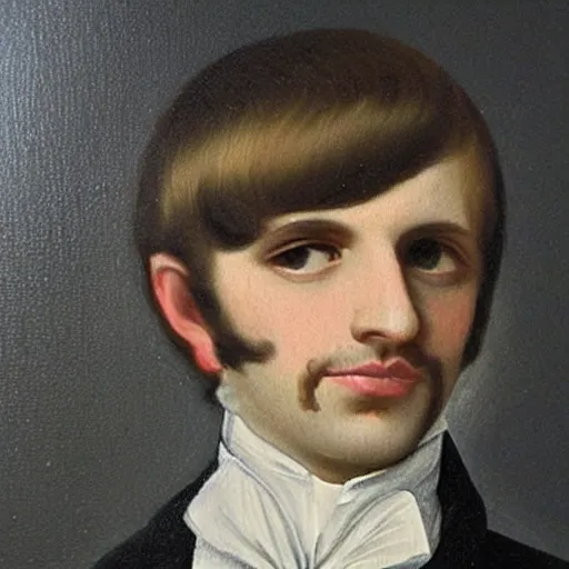 Image similar to regency era painting of a young ringo starr without beard